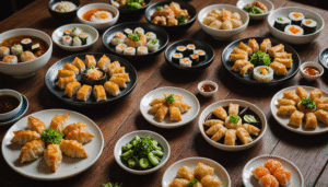 découvrez nos tapas d’asie, des petites assiettes savoureuses à partager pour un voyage gourmand aux saveurs exotiques.