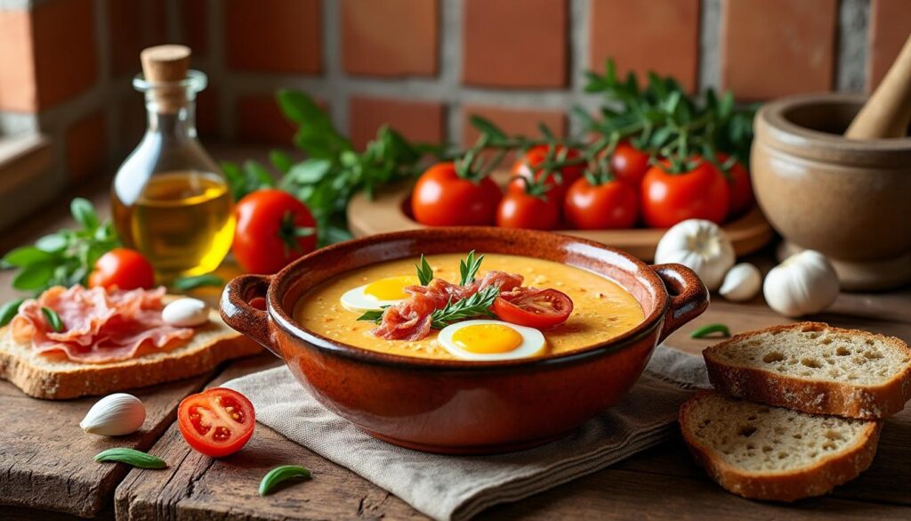découvrez les secrets authentiques du salmorejo cordobés, une délicieuse spécialité andalouse à base de tomates, pain et huile d'olive, parfaite pour vos repas estivaux.