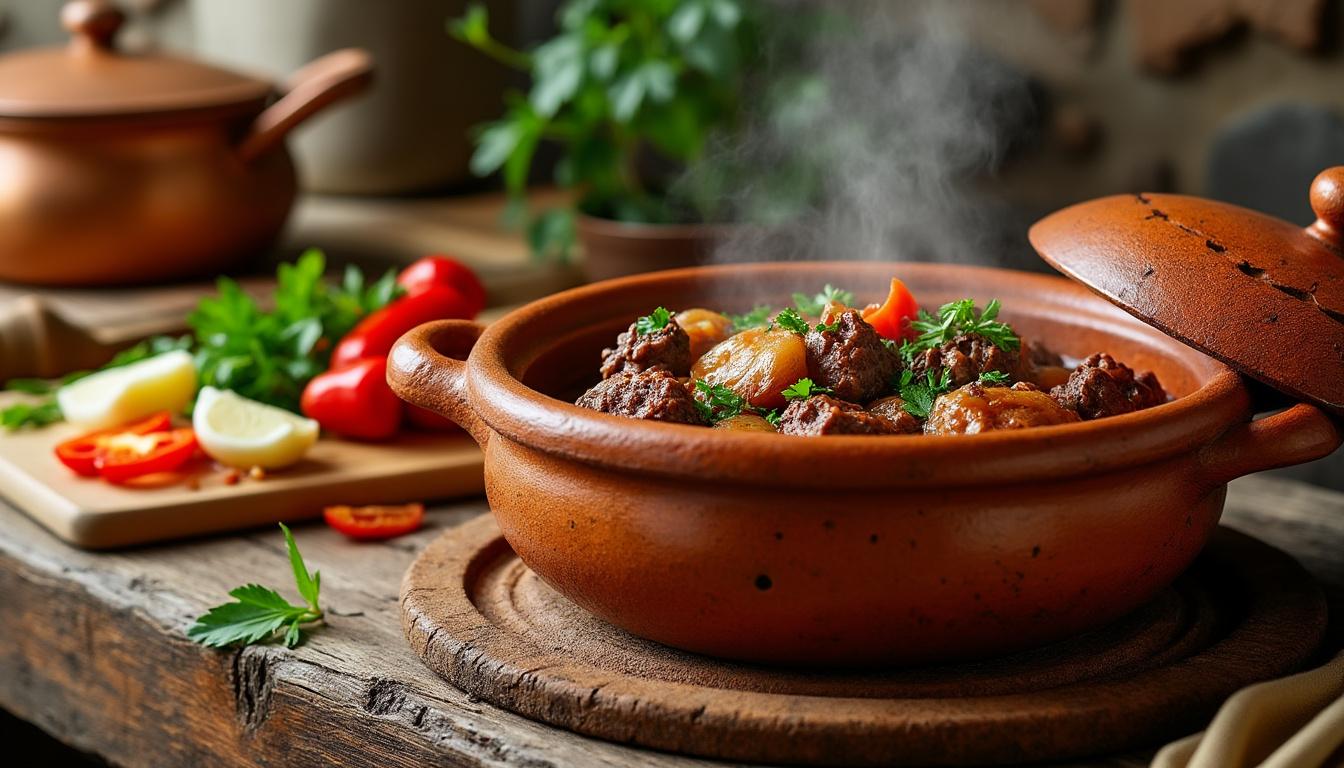 découvrez la recette traditionnelle de la caldereta d’agneau, un plat savoureux et parfumé, parfait pour régaler toute la famille.