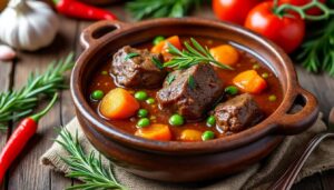 découvrez la recette traditionnelle de la caldereta d’agneau, un plat savoureux et réconfortant de la cuisine espagnole, parfait pour un repas convivial.