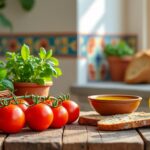 découvrez le gazpacho, une soupe froide andalouse authentique à base de tomate, huile d’olive et saveurs méditerranéennes, parfaite pour les journées estivales.